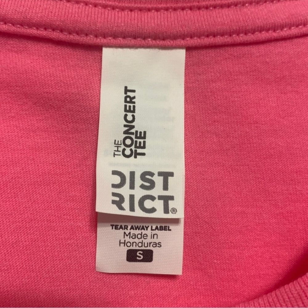 Hot Pink Short Sleeve V Neck Tee Size S - Picture 3 of 4